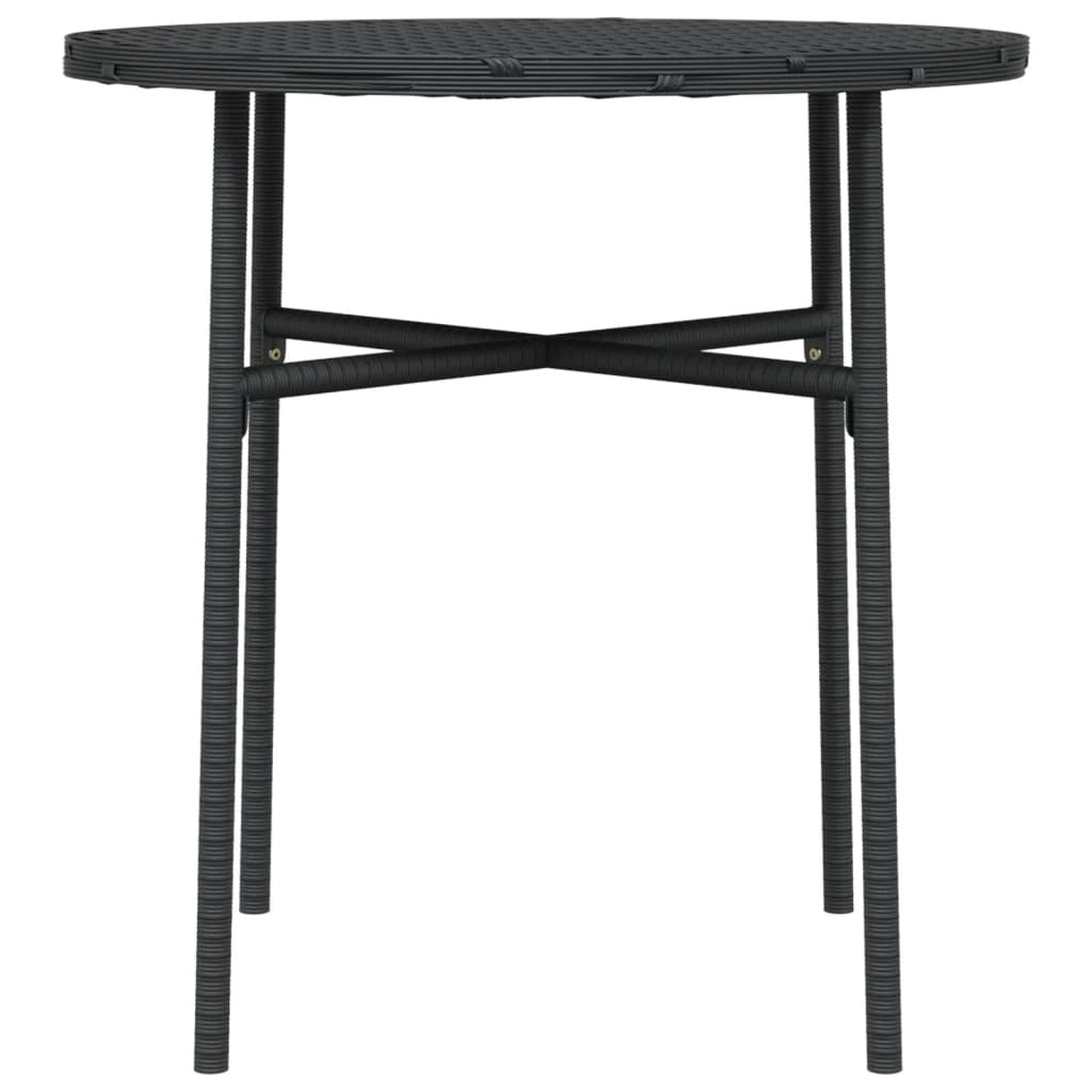 Outdoor Tea Table Black 17.7" Poly Rattan