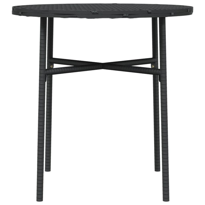 Outdoor Tea Table Black 17.7" Poly Rattan