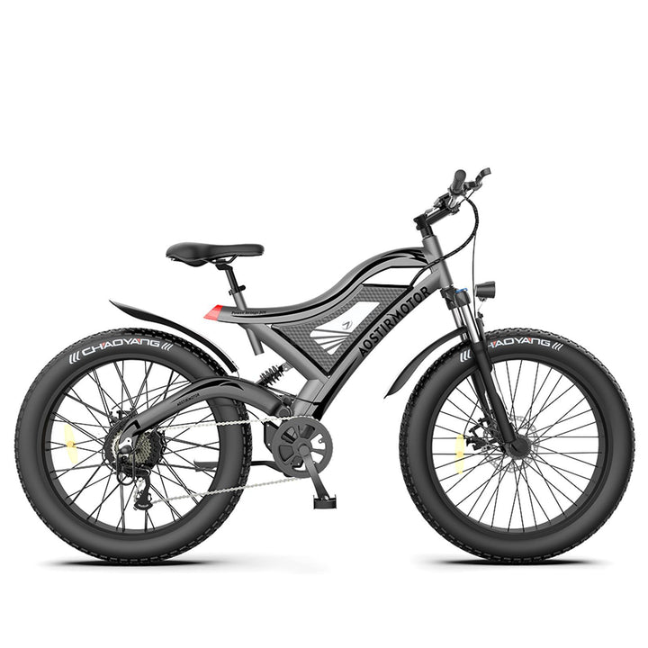 AOSTIRMOTOR 26" 750W Electric Bike Fat Tire 48V 15AH Removable Lithium Battery