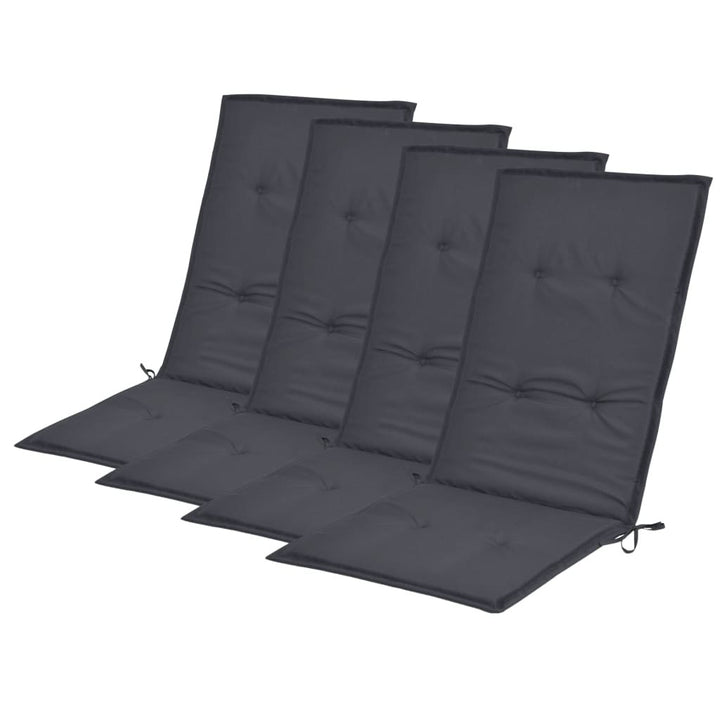 vidaXL Garden Chair Cushions 4 pcs Anthracite 47.2"x19.7"x1.2"