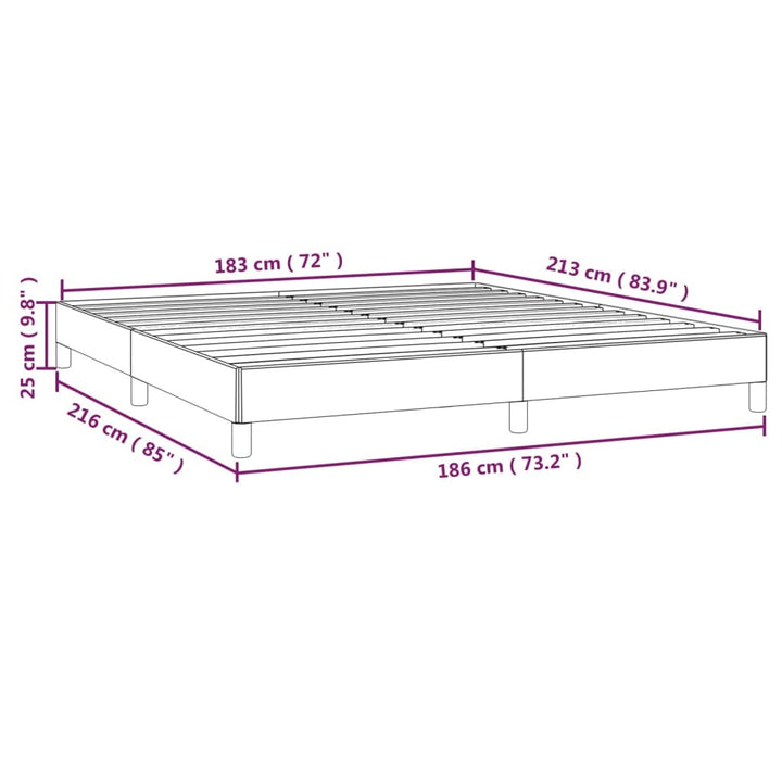 Bed Frame Dark Gray 72"x83.9" California King Fabric