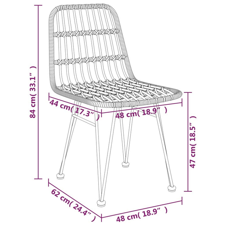 7 Piece Patio Dining Set Poly Rattan