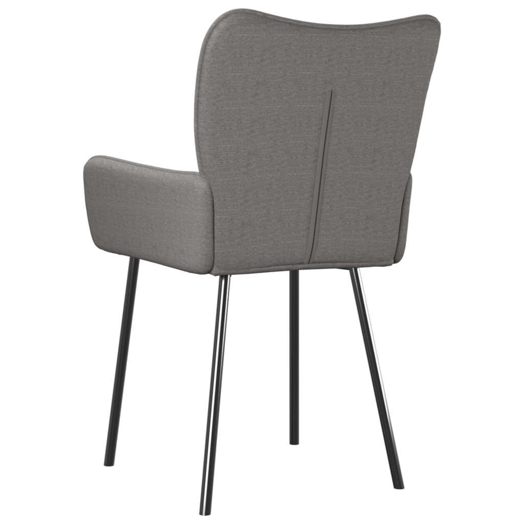 Dining Chairs 2 pcs Light Gray Fabric