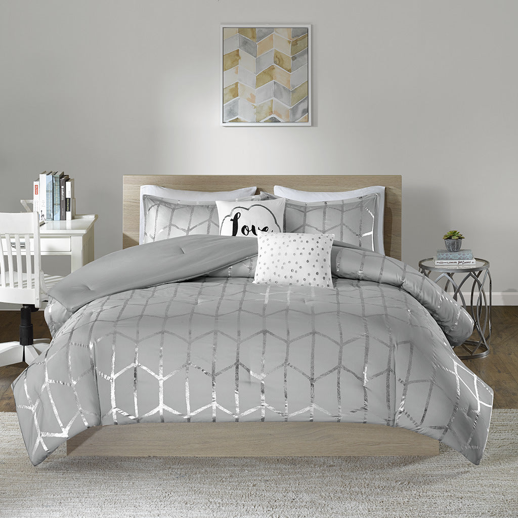 Raina Metallic Printed Comforter Set