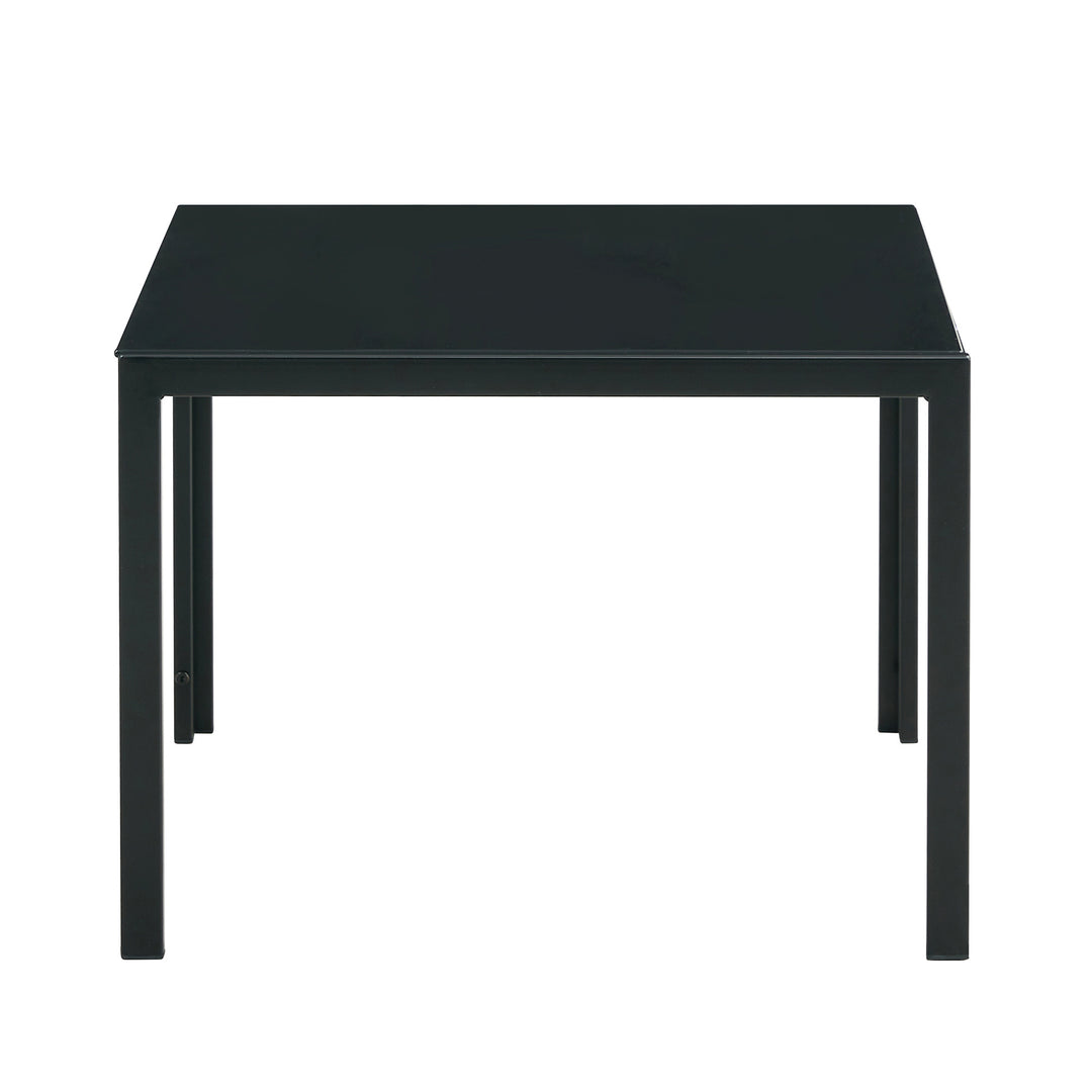 Nesting Coffee Table Set of 2  Square Modern Stacking Table with Tempered Glass Finish for Living Room