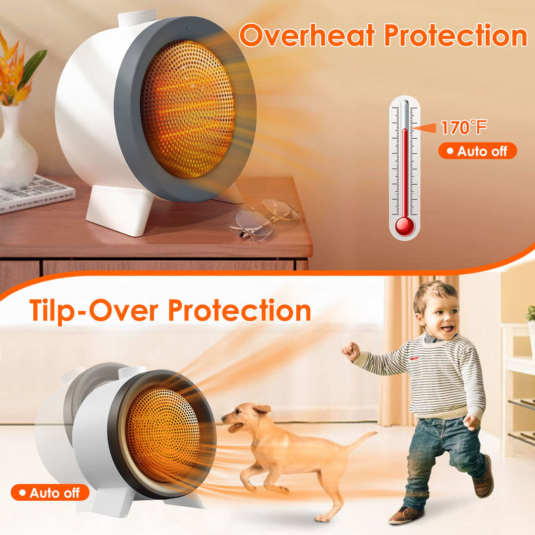1000W Electric Space Heater Ceramic Heater Fan Heating Fan with 3 Modes 3S Fast Heating Tip over Overheating Protection for Home Office Dormitry
