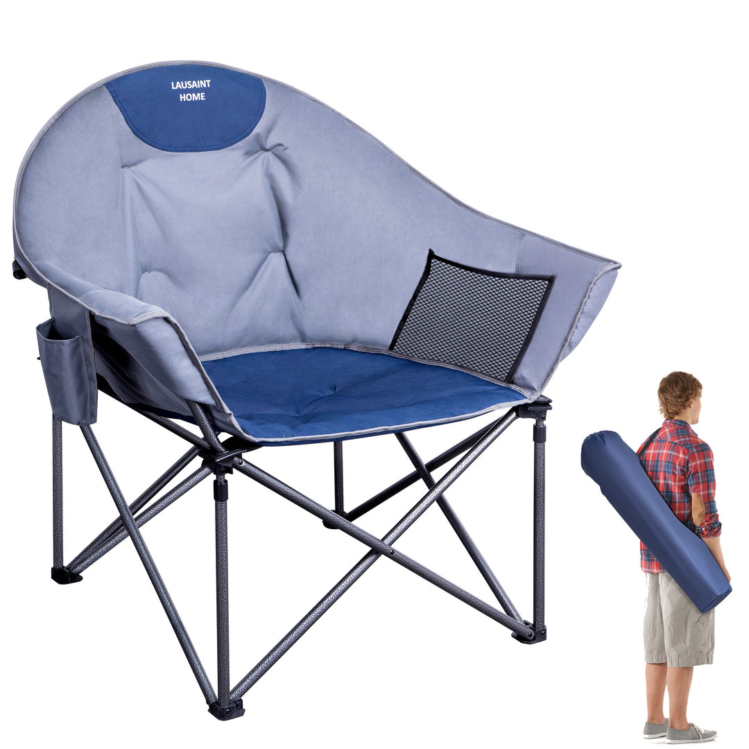 Oversized Camping Chairs, Folding with Carrying Bag, Lightweight Ergon –  Dumanel