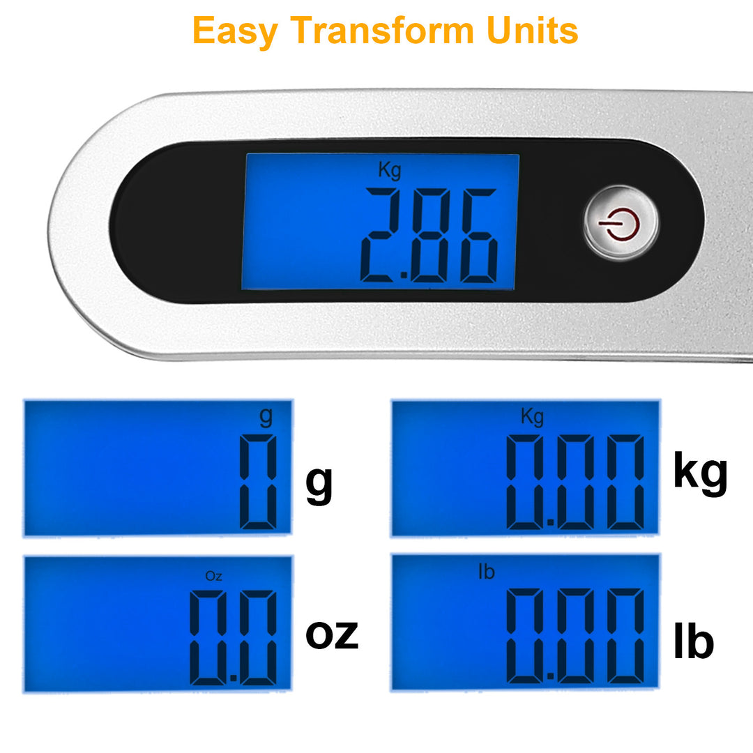 Portable Digital Luggage Scale 50kg 10g LCD Hanging Luggage Scale Electronic Digital Weight Scale for Travel Household