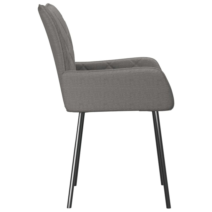 Dining Chairs 2 pcs Light Gray Fabric