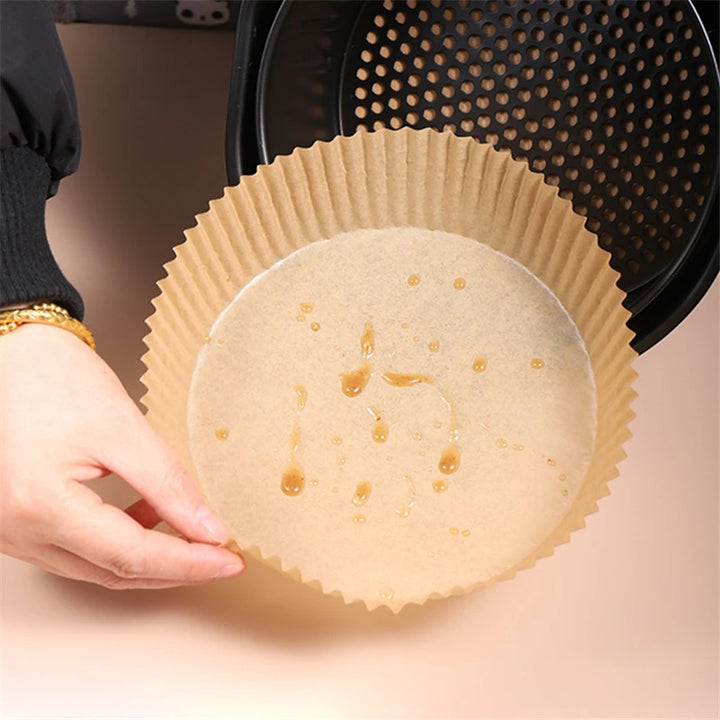 50PCS Air Fryer Disposable Paper Liner Non-Stick Oil-proof Parchment Mat for Cooking Microwave Oven Sheets Special Baking