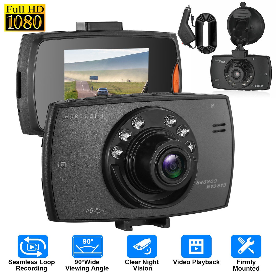 1080P Car DVR Camera Dash Cam Camcorder 90 Degree Angle Loop Recording Night Vison