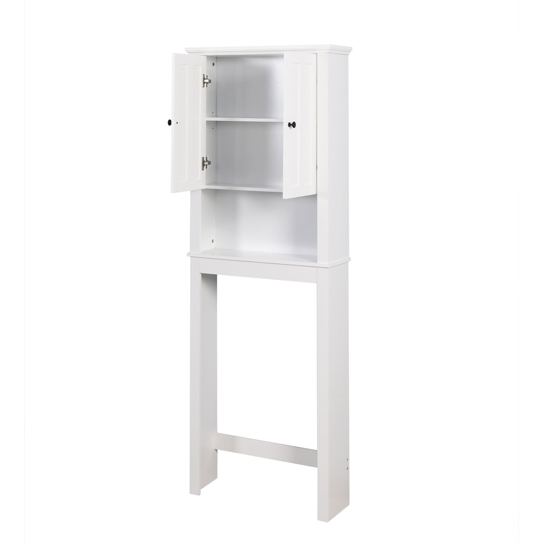 Bathroom Wooden Storage Cabinet Over-The-Toilet Space Saver with a Adjustable Shelf 23.62x7.72x67.32 inch