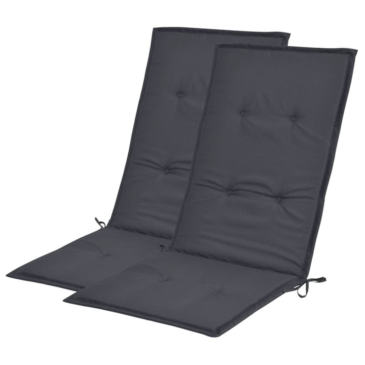 vidaXL Garden Chair Cushions 2 pcs Anthracite 47.2"x19.7"x1.2"