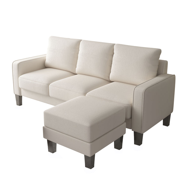 Modern Living Room Furniture L Shape Sofa with Ottoman