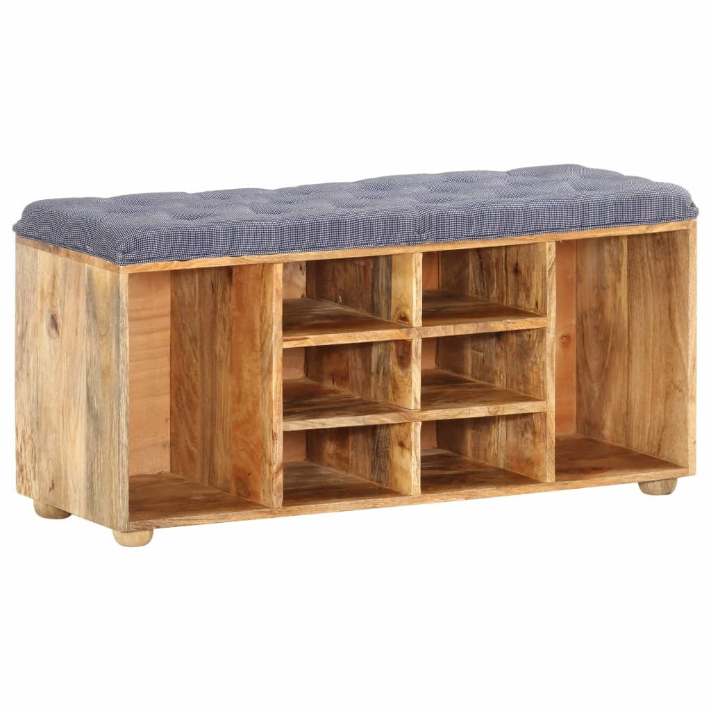 Entryway Bench 39.4"x13.8"x18.5" Solid Mango Wood