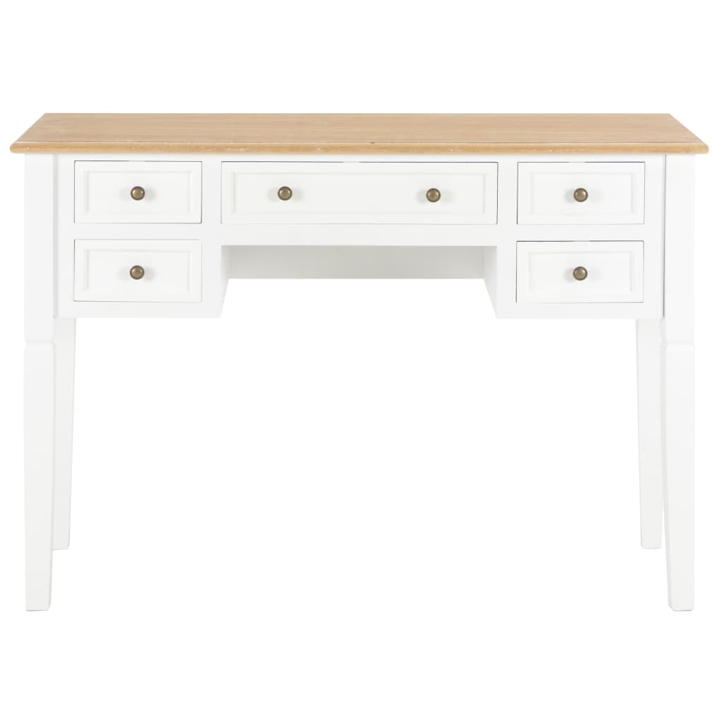 Writing Desk White 43.1"x17.7"x30.5" Wood