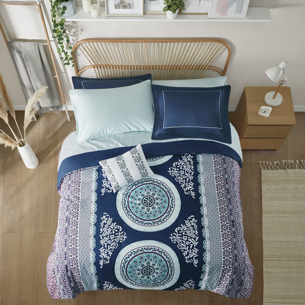 Loretta Boho Comforter Set with Bed Sheets