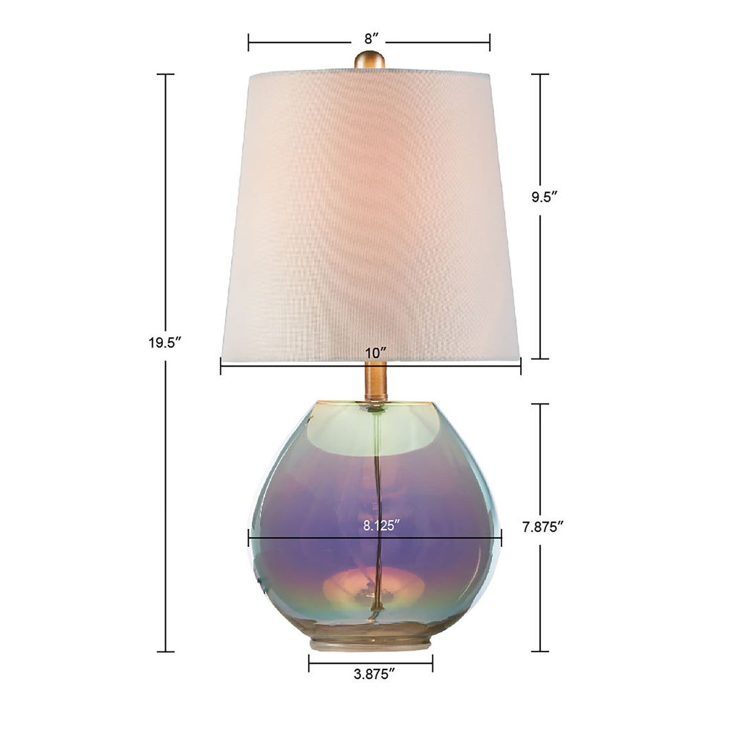 Ranier Iridescent Glass Table Lamp