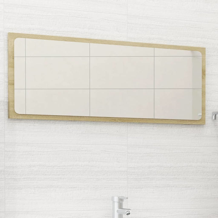 Bathroom Mirror Sonoma Oak 35.4"x0.6"x14.6" Chipboard