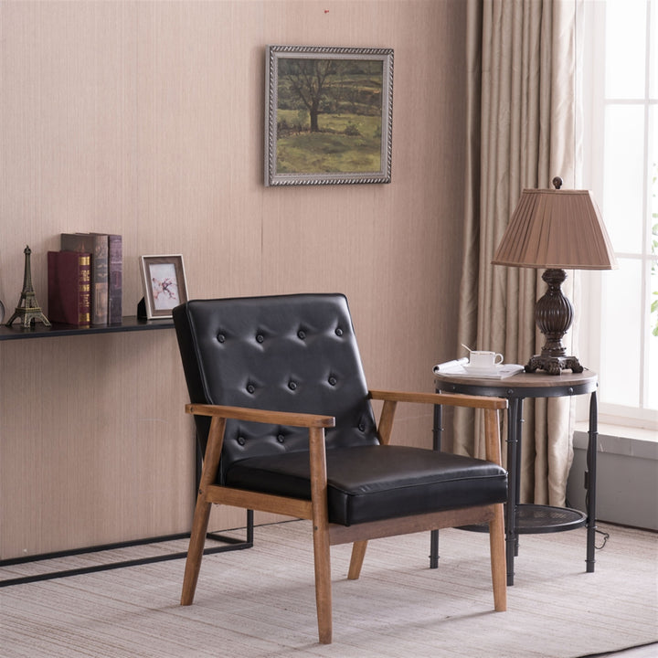 (75 x 69 x 84)cm Retro Modern Wooden Single Accent Chair