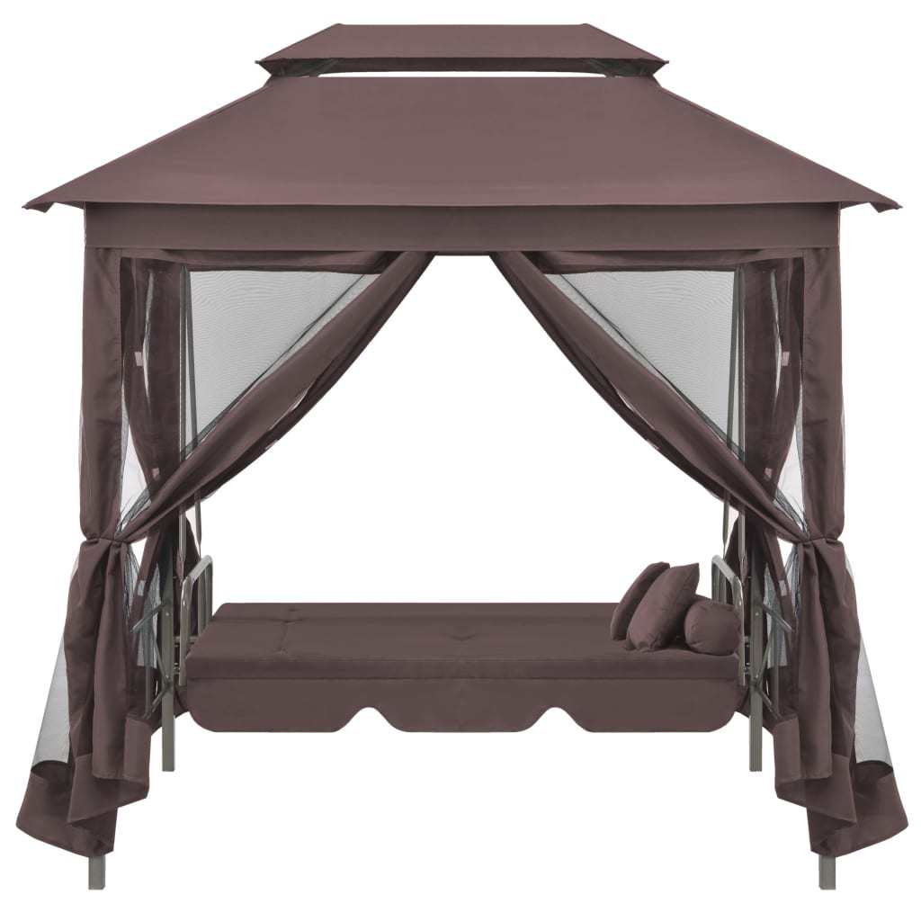 Gazebo Convertible Swing Bench Coffee