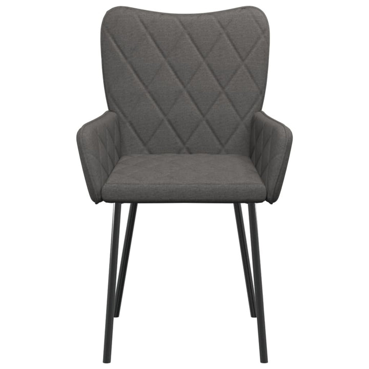 Dining Chairs 2 pcs Dark Gray Fabric