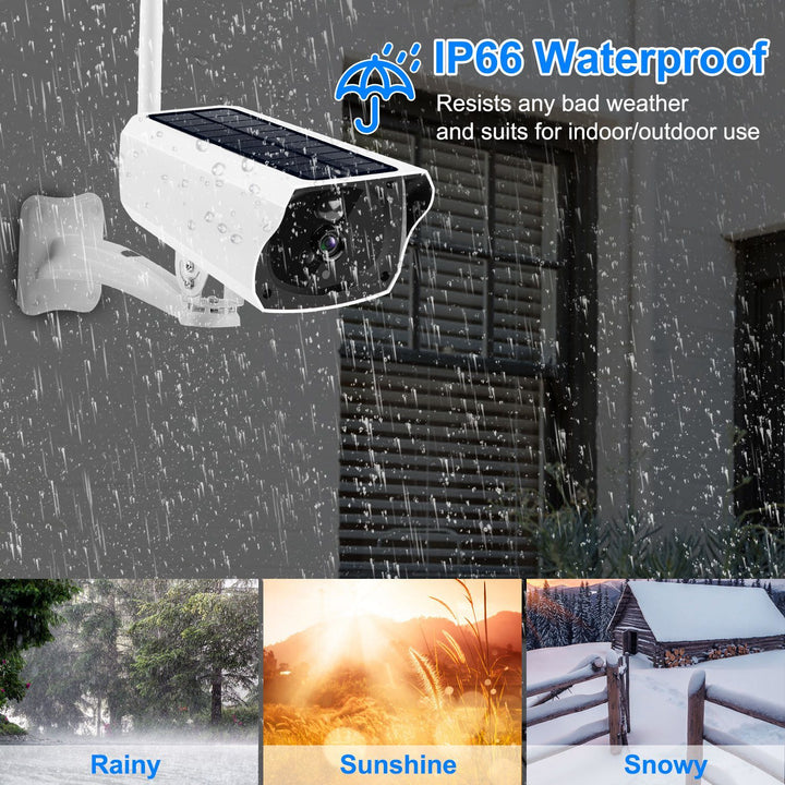 1080P Solar Powered WiFi IP Camera Two-Way Intercom Security Surveillance Camera