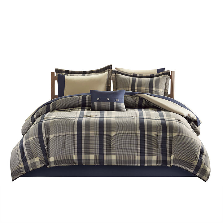 Robbie Plaid Comforter Set with Bed Sheets