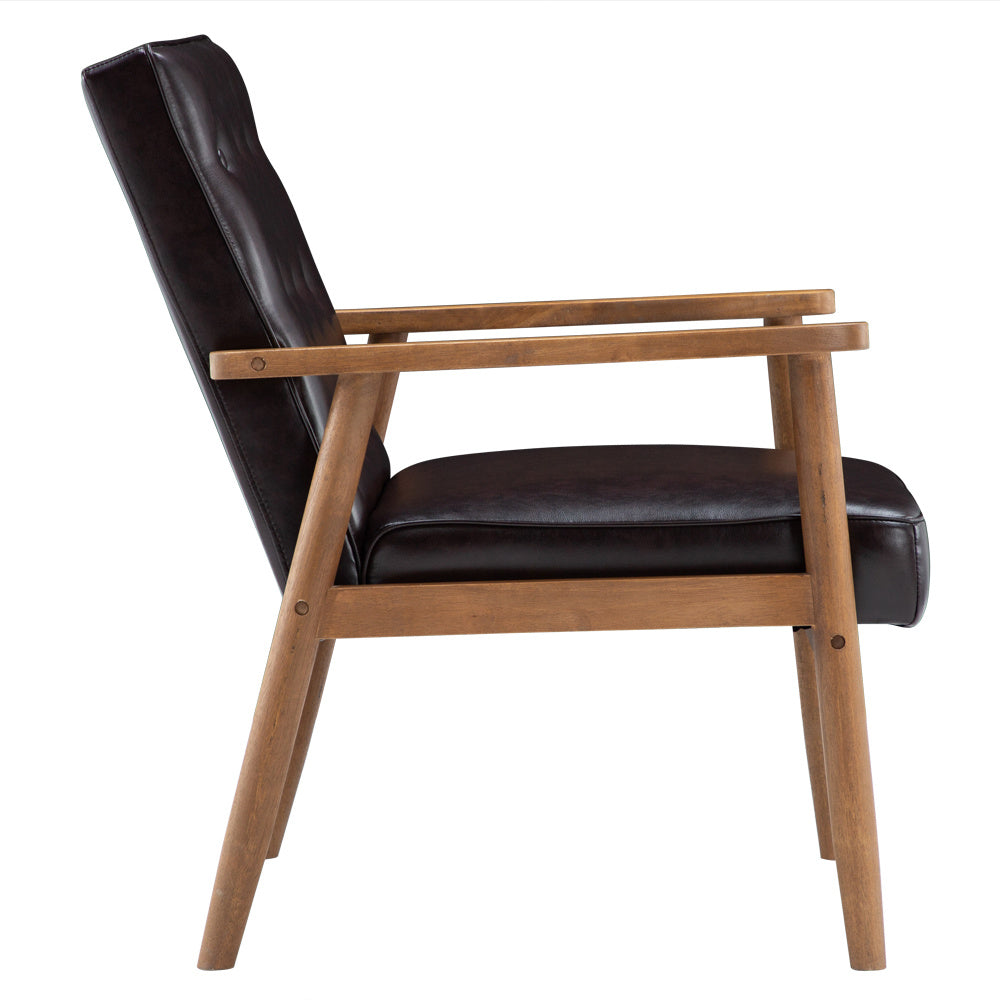 (75 x 69 x 84)cm Retro Modern Wooden Single Accent Chair