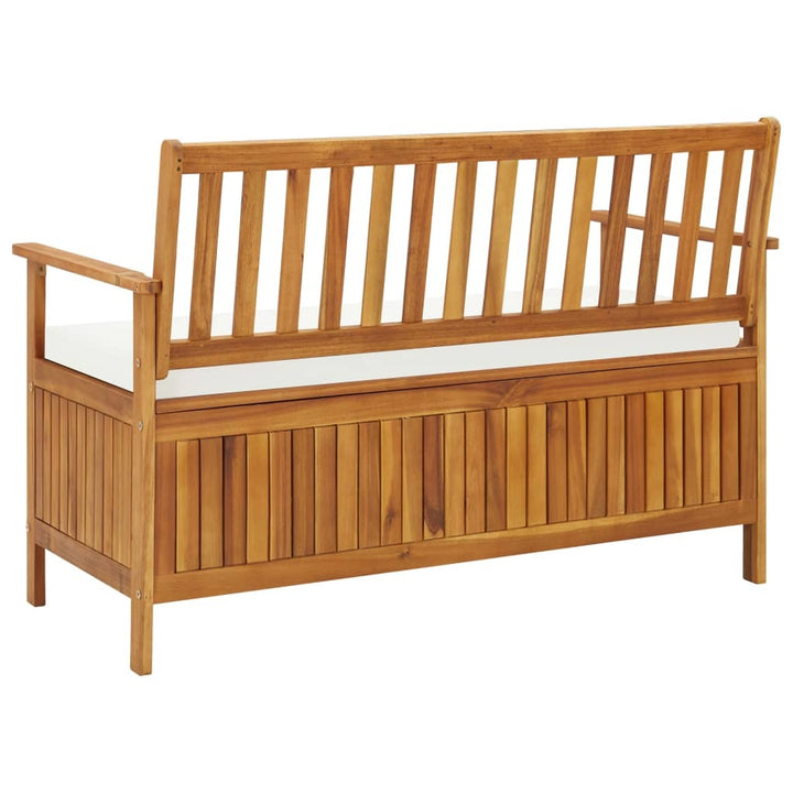 Garden Storage Bench Solid Acacia Wood 47.2"x24.8"x33.1"