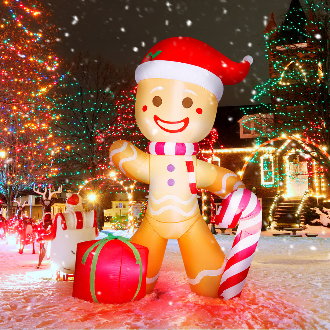 8 FT Inflatable Christmas Decorations Gingerbread Man