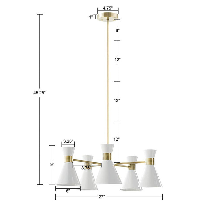 Ezra 5-Light Metal Chandelier