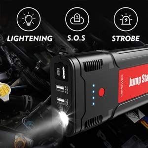 DBPOWER 2500A 21800mAh Portable Car Jump Starter- for up to 8.0L Gasoline/6.5L Diesel Engines, Portable 12V Auto Battery Booster, Power Pack, Quick Charging