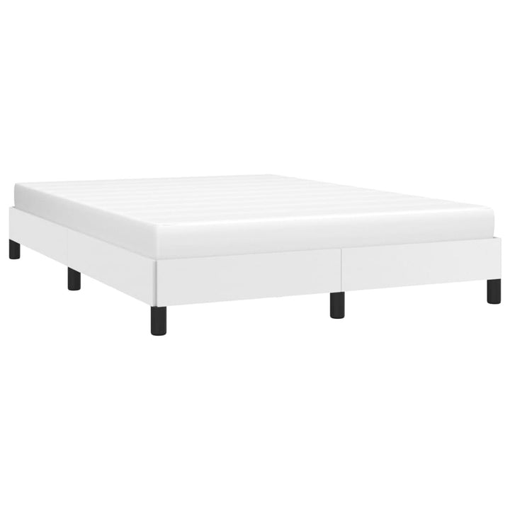 Bed Frame White 59.8"x79.9" Queen Faux Leather