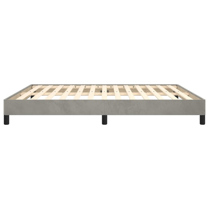 Bed Frame Light Gray 76"x79.9" King Velvet