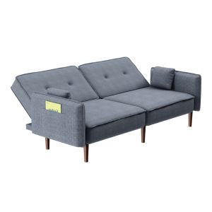Futon Sofa bed For Living Room with Solid Wood Leg