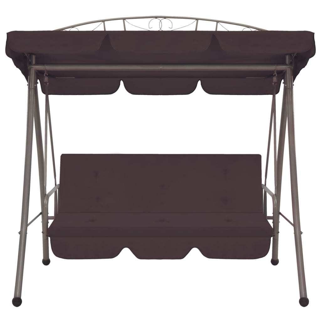 Outdoor Convertible Swing Bench with Canopy Coffee