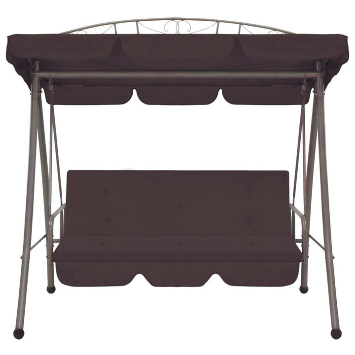 Outdoor Convertible Swing Bench with Canopy Coffee