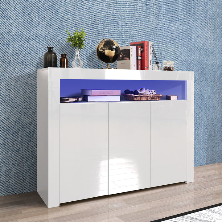 Wooden Sideboard with LED Light