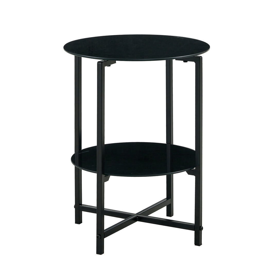 2-Layer Tempered Glass End Table