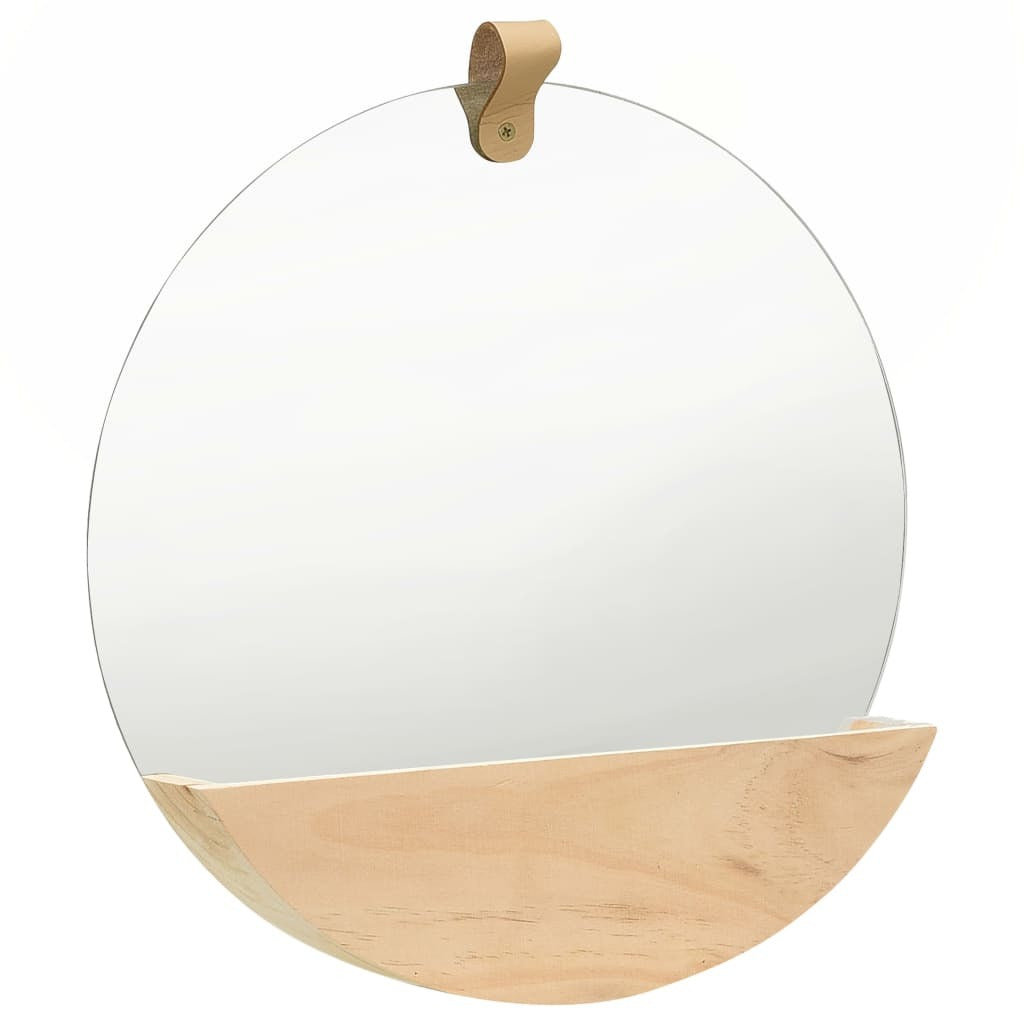 Wall Mirror Solid Pinewood 13.8"