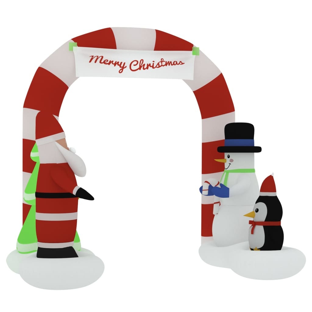 Christmas Inflatable Santa and Snowman Arch Gate LED 102.4"