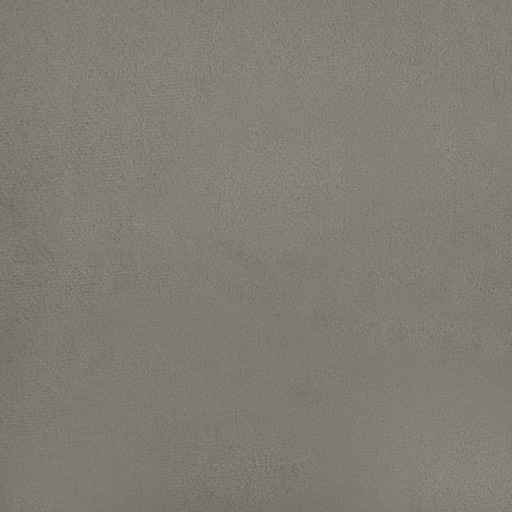 Box Spring Bed Frame Light Gray 39.4"x74.8" Twin Velvet