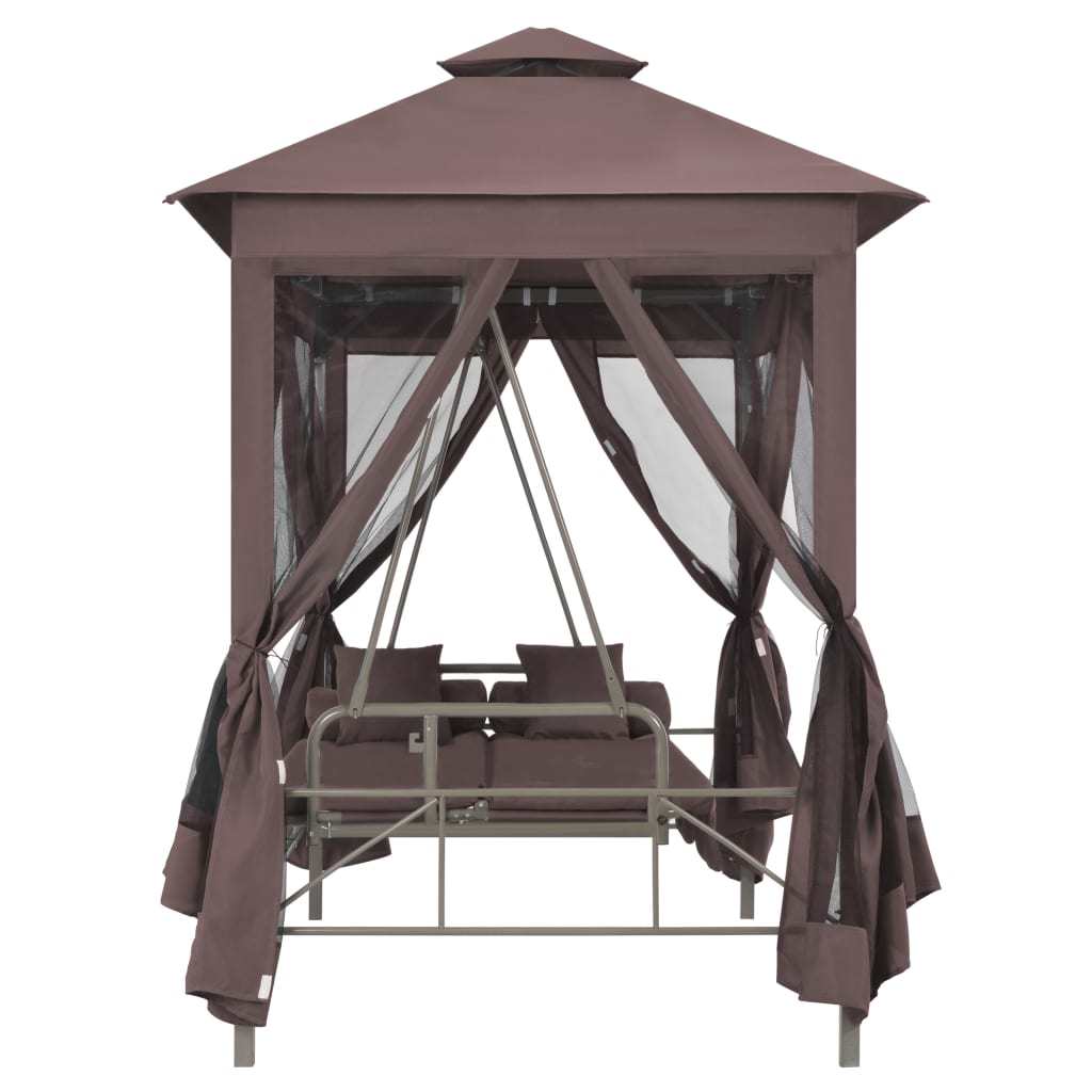 Gazebo Convertible Swing Bench Coffee