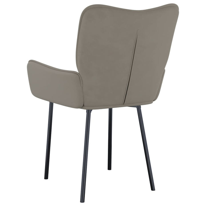 Dining Chairs 2 pcs Light Gray Velvet