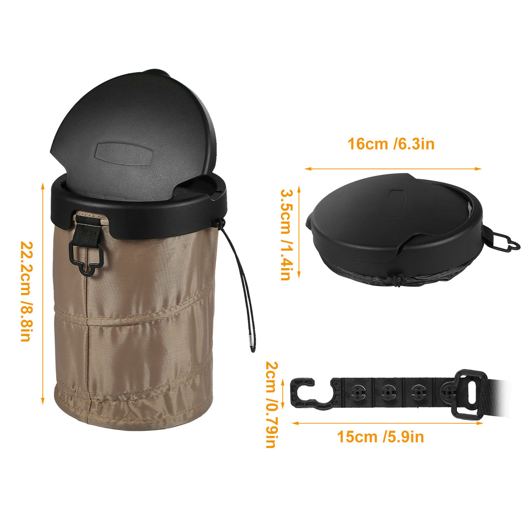 Universal Car Trash Can Portable Car Garbage Bin Foldable Pop up Trash Can with Cover Leak Proof