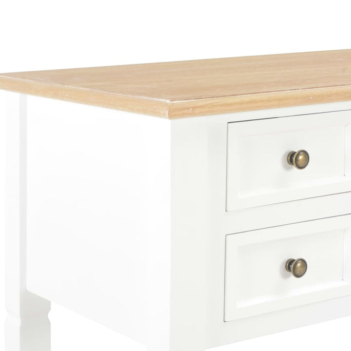 Writing Desk White 43.1"x17.7"x30.5" Wood