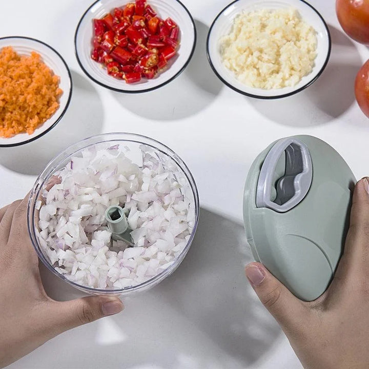 500 ML Manual Meat Mincer Garlic Chopper Rotate Garlic Press Crusher Vegetable Onion Cutter Kitchen Cooking Accessories