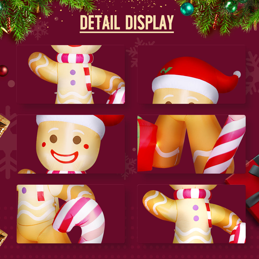 8 FT Inflatable Christmas Decorations Gingerbread Man