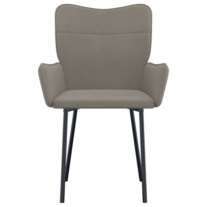 Dining Chairs 2 pcs Light Gray Velvet